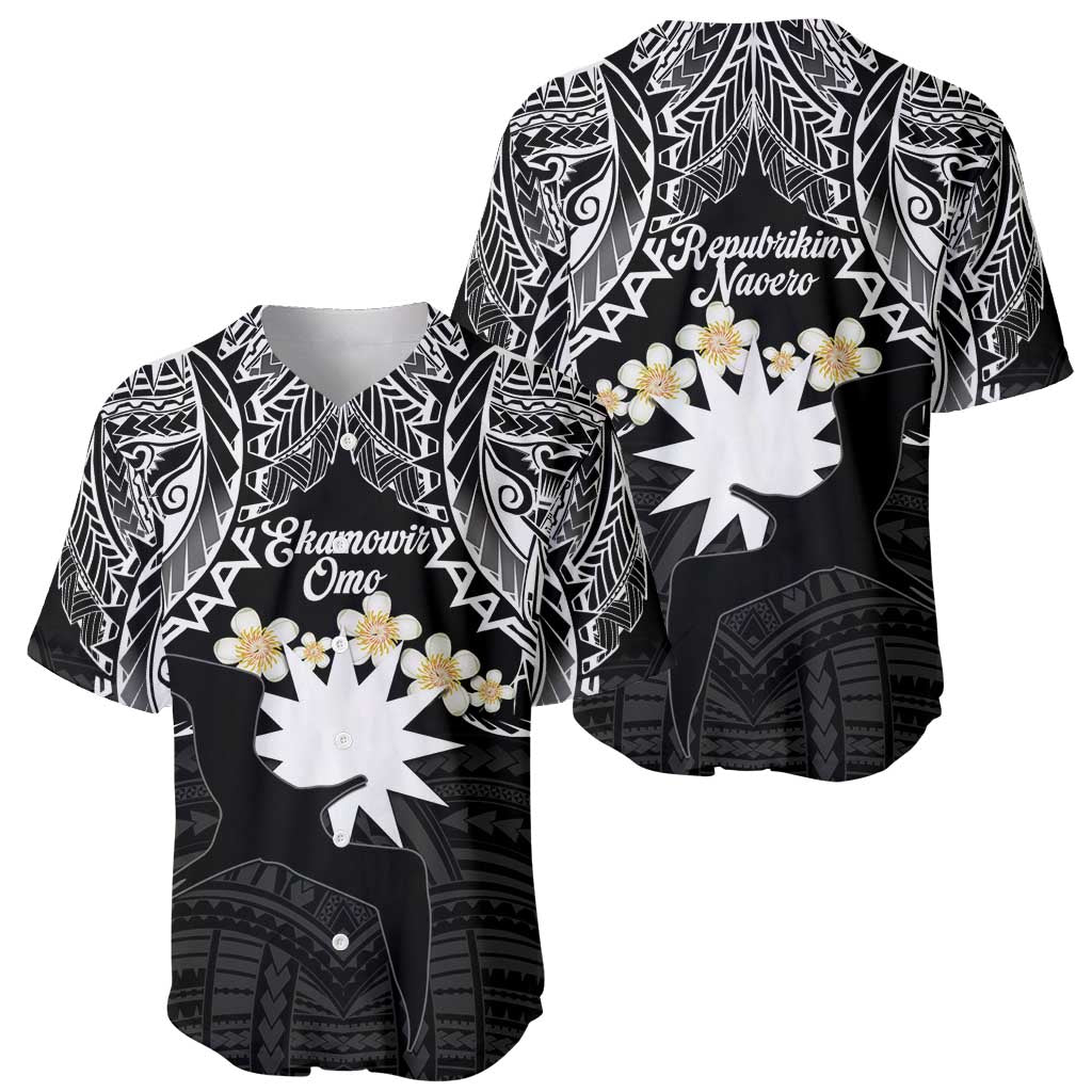 Ekamowir Omo Nauru Baseball Jersey Naoero Twelve-pointed Star Polynesian Tattoo LT14 - Polynesian Pride