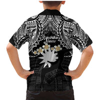 Ekamowir Omo Nauru Family Matching Mermaid Dress and Hawaiian Shirt Naoero Twelve-pointed Star Polynesian Tattoo LT14 - Polynesian Pride