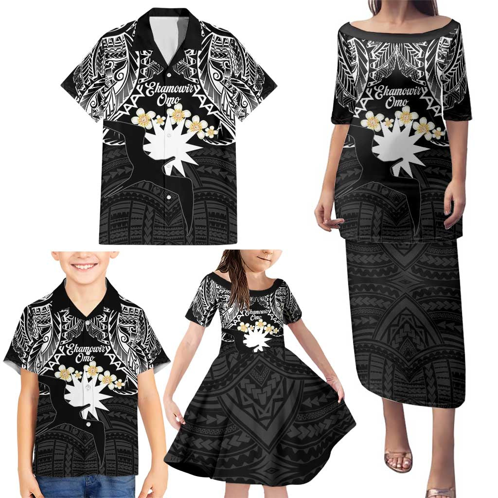 Ekamowir Omo Nauru Family Matching Puletasi and Hawaiian Shirt Naoero Twelve-pointed Star Polynesian Tattoo LT14 - Polynesian Pride