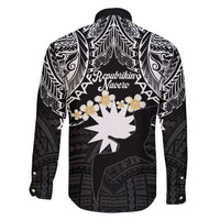 Ekamowir Omo Nauru Family Matching Short Sleeve Bodycon Dress and Hawaiian Shirt Naoero Twelve-pointed Star Polynesian Tattoo LT14 - Polynesian Pride