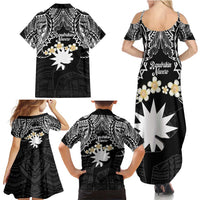 Ekamowir Omo Nauru Family Matching Summer Maxi Dress and Hawaiian Shirt Naoero Twelve-pointed Star Polynesian Tattoo LT14 - Polynesian Pride