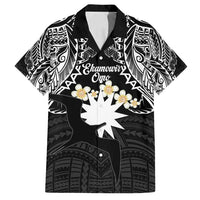 Ekamowir Omo Nauru Family Matching Tank Maxi Dress and Hawaiian Shirt Naoero Twelve-pointed Star Polynesian Tattoo LT14 Dad's Shirt - Short Sleeve Black - Polynesian Pride