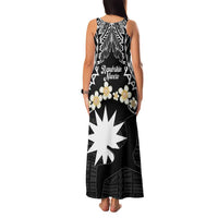 Ekamowir Omo Nauru Family Matching Tank Maxi Dress and Hawaiian Shirt Naoero Twelve-pointed Star Polynesian Tattoo LT14 - Polynesian Pride