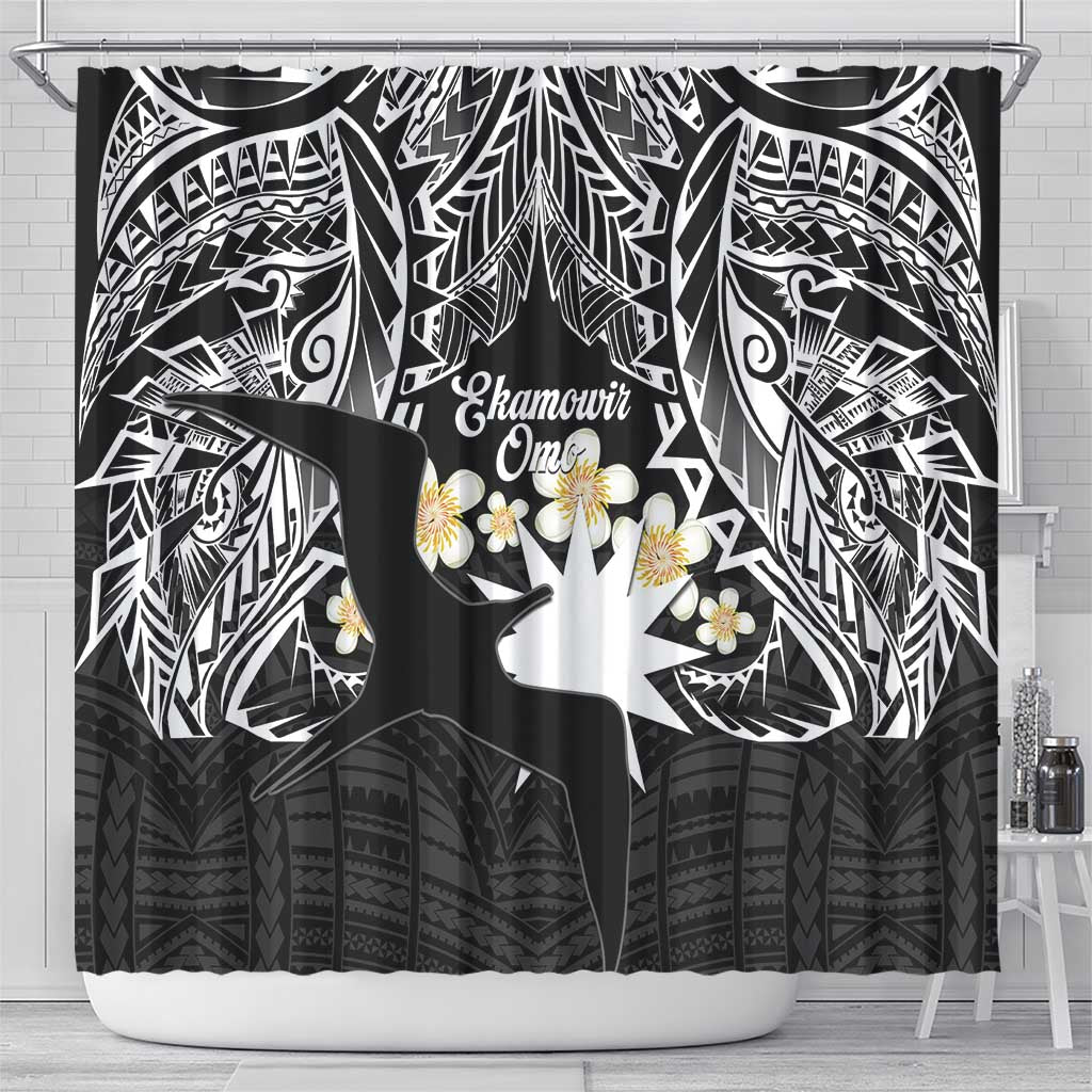Ekamowir Omo Nauru Shower Curtain Naoero Twelve-pointed Star Polynesian Tattoo LT14 - Polynesian Pride