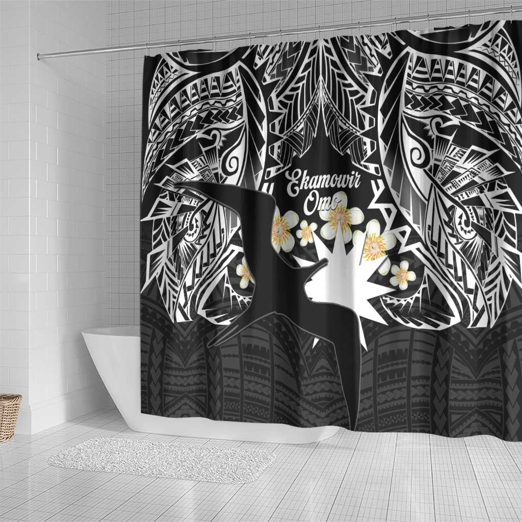 Ekamowir Omo Nauru Shower Curtain Naoero Twelve-pointed Star Polynesian Tattoo LT14 - Polynesian Pride