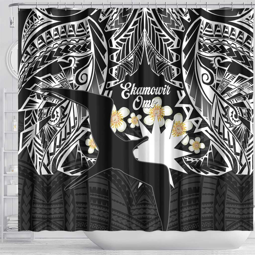 Ekamowir Omo Nauru Shower Curtain Naoero Twelve-pointed Star Polynesian Tattoo LT14 - Polynesian Pride