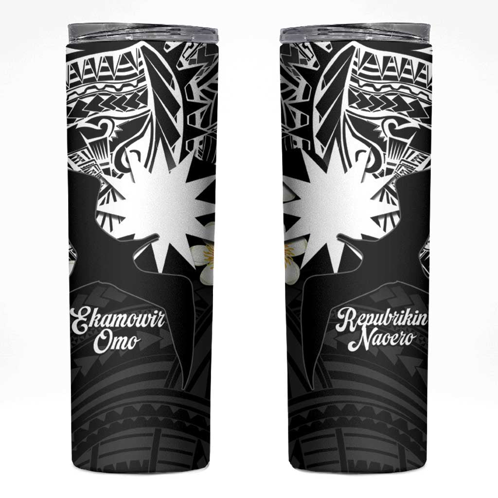 Ekamowir Omo Nauru Skinny Tumbler Naoero Twelve-pointed Star Polynesian Tattoo LT14 Black - Polynesian Pride