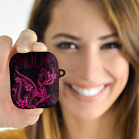 Pink Black Aloha Hawaii AirPods Case Polynesian Shark Tattoo With Plumeria LT14 - Polynesian Pride