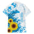 New Zealand Autism Awareness Month Family Matching Off Shoulder Maxi Dress and Hawaiian Shirt Takiwatanga Maori Lizard With Sunflower