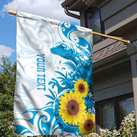 New Zealand Autism Awareness Month Garden Flag Takiwatanga Maori Lizard With Sunflower LT14 - Polynesian Pride