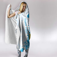 New Zealand Autism Awareness Month Hooded Blanket Takiwatanga Maori Lizard With Sunflower LT14 - Polynesian Pride