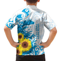 New Zealand Autism Awareness Month Kid Hawaiian Shirt Takiwatanga Maori Lizard With Sunflower LT14 - Polynesian Pride