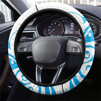 New Zealand Autism Awareness Month Steering Wheel Cover Takiwatanga Maori Lizard With Sunflower LT14 - Polynesian Pride