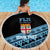 Fiji Rugby 2025 Custom Beach Blanket Fijian Tapa Toso Viti Toso - Black
