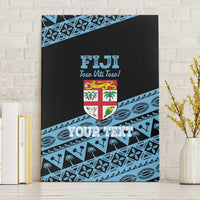 Fiji Rugby 2025 Custom Canvas Wall Art Fijian Tapa Toso Viti Toso - Black LT14 Without Frame Black - Polynesian Pride