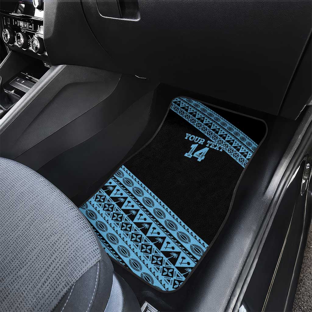 Fiji Rugby 2025 Custom Car Mats Fijian Tapa Toso Viti Toso - Black LT14 - Polynesian Pride