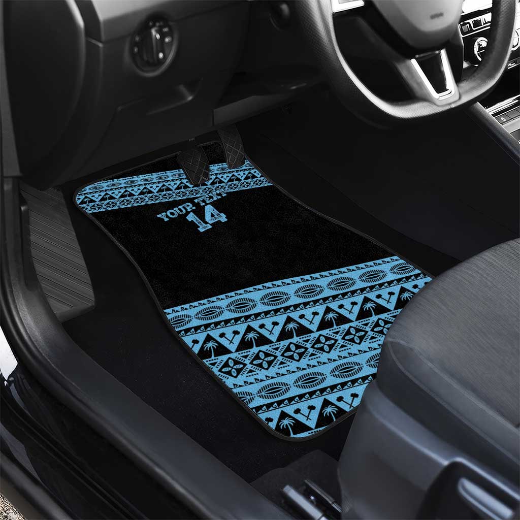 Fiji Rugby 2025 Custom Car Mats Fijian Tapa Toso Viti Toso - Black LT14 - Polynesian Pride