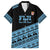 Fiji Rugby 2025 Custom Family Matching Off Shoulder Maxi Dress and Hawaiian Shirt Fijian Tapa Toso Viti Toso - Black