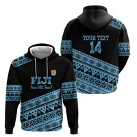 Fiji Rugby 2025 Custom Hoodie Fijian Tapa Toso Viti Toso - Black LT14 - Polynesian Pride