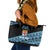 Fiji Rugby 2025 Custom Leather Tote Bag Fijian Tapa Toso Viti Toso - Black