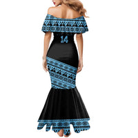 Fiji Rugby 2025 Custom Mermaid Dress Fijian Tapa Toso Viti Toso - Black LT14 - Polynesian Pride