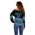 Fiji Rugby 2025 Custom Off Shoulder Sweater Fijian Tapa Toso Viti Toso - Black