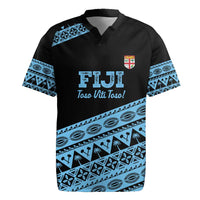Fiji Rugby 2025 Custom Rugby Jersey Fijian Tapa Toso Viti Toso - Black LT14 Black - Polynesian Pride