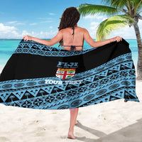 Fiji Rugby 2025 Custom Sarong Fijian Tapa Toso Viti Toso - Black LT14 - Polynesian Pride