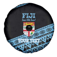 Fiji Rugby 2025 Custom Spare Tire Cover Fijian Tapa Toso Viti Toso - Black LT14 - Polynesian Pride