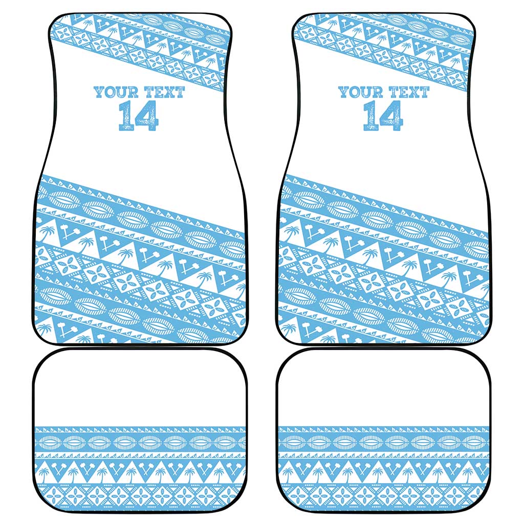 Fiji Rugby 2025 Custom Car Mats Fijian Tapa Toso Viti Toso - White LT14 - Polynesian Pride