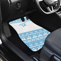 Fiji Rugby 2025 Custom Car Mats Fijian Tapa Toso Viti Toso - White LT14 - Polynesian Pride