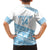 Fiji Rugby 2025 Custom Family Matching Off Shoulder Maxi Dress and Hawaiian Shirt Fijian Tapa Toso Viti Toso - White