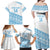Fiji Rugby 2025 Custom Family Matching Off Shoulder Maxi Dress and Hawaiian Shirt Fijian Tapa Toso Viti Toso - White