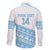 Fiji Rugby 2025 Custom Family Matching Off Shoulder Maxi Dress and Hawaiian Shirt Fijian Tapa Toso Viti Toso - White