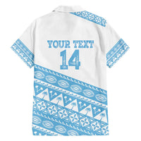 Fiji Rugby 2025 Custom Hawaiian Shirt Fijian Tapa Toso Viti Toso - White LT14 - Polynesian Pride