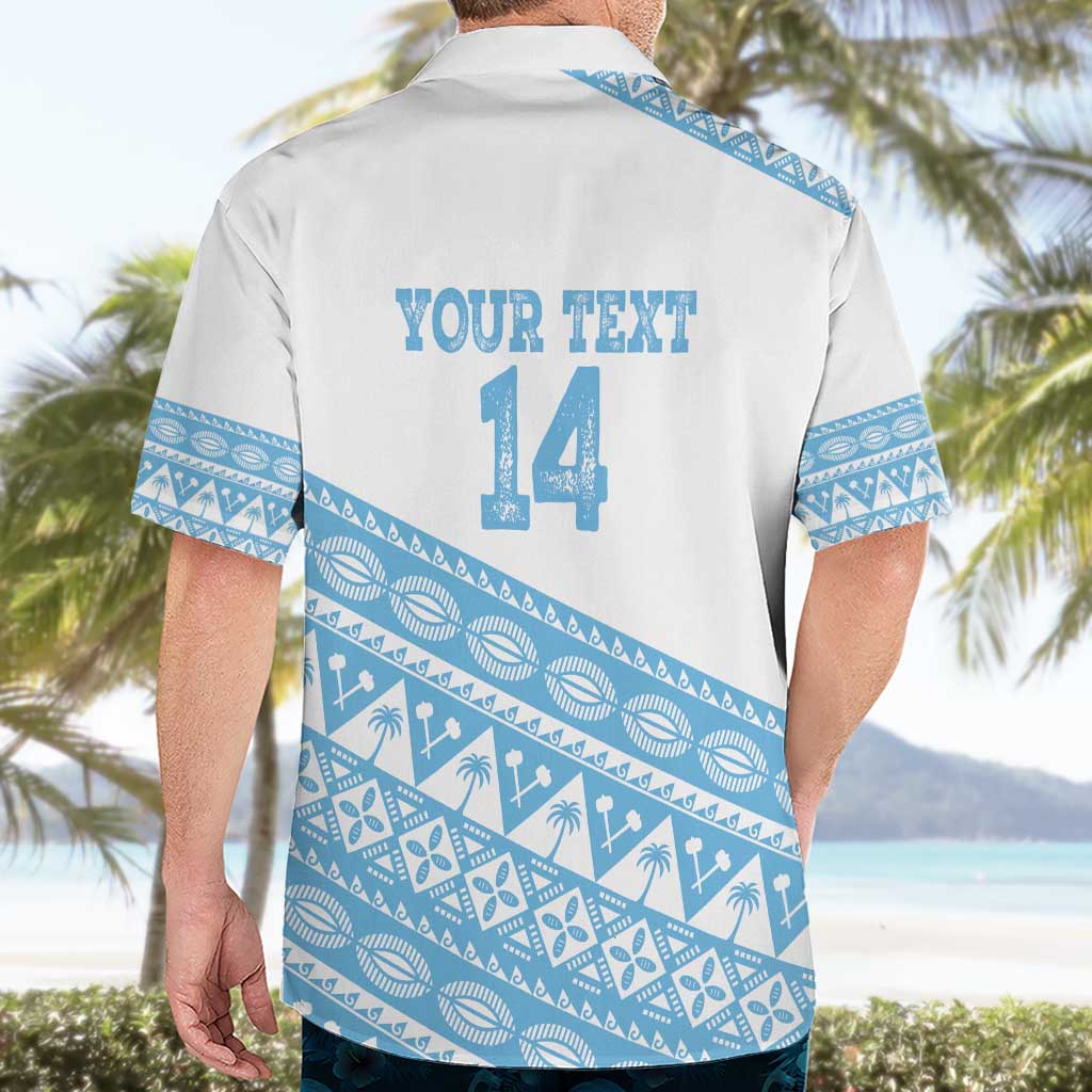 Fiji Rugby 2025 Custom Hawaiian Shirt Fijian Tapa Toso Viti Toso - White LT14 - Polynesian Pride