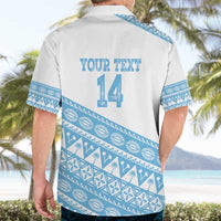 Fiji Rugby 2025 Custom Hawaiian Shirt Fijian Tapa Toso Viti Toso - White LT14 - Polynesian Pride