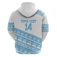 Fiji Rugby 2025 Custom Hoodie Fijian Tapa Toso Viti Toso - White LT14 - Polynesian Pride