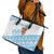 Fiji Rugby 2025 Custom Leather Tote Bag Fijian Tapa Toso Viti Toso - White