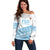 Fiji Rugby 2025 Custom Off Shoulder Sweater Fijian Tapa Toso Viti Toso - White