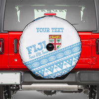 Fiji Rugby 2025 Custom Spare Tire Cover Fijian Tapa Toso Viti Toso - White LT14 - Polynesian Pride