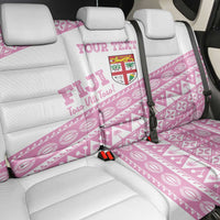 Fiji Rugby 2025 Custom Back Car Seat Cover Fijian Tapa Toso Viti Toso - Pink LT14 - Polynesian Pride