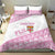 Fiji Rugby 2025 Custom Bedding Set Fijian Tapa Toso Viti Toso - Pink