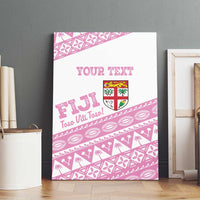 Fiji Rugby 2025 Custom Canvas Wall Art Fijian Tapa Toso Viti Toso - Pink LT14 - Polynesian Pride