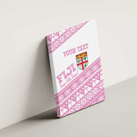 Fiji Rugby 2025 Custom Canvas Wall Art Fijian Tapa Toso Viti Toso - Pink LT14 - Polynesian Pride