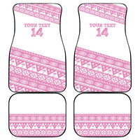 Fiji Rugby 2025 Custom Car Mats Fijian Tapa Toso Viti Toso - Pink LT14 - Polynesian Pride