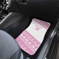 Fiji Rugby 2025 Custom Car Mats Fijian Tapa Toso Viti Toso - Pink LT14 - Polynesian Pride