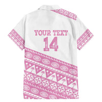 Fiji Rugby 2025 Custom Family Matching Mermaid Dress and Hawaiian Shirt Fijian Tapa Toso Viti Toso - Pink LT14 - Polynesian Pride