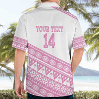 Fiji Rugby 2025 Custom Hawaiian Shirt Fijian Tapa Toso Viti Toso - Pink LT14 - Polynesian Pride