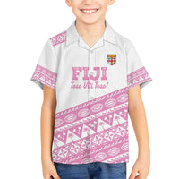 Fiji Rugby 2025 Custom Hawaiian Shirt Fijian Tapa Toso Viti Toso - Pink LT14 - Polynesian Pride